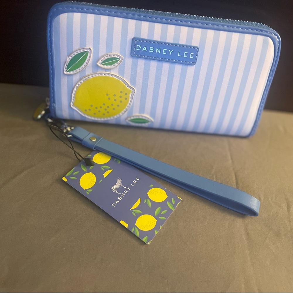 Dabney Lee Blue and Yellow Lemon Wallet